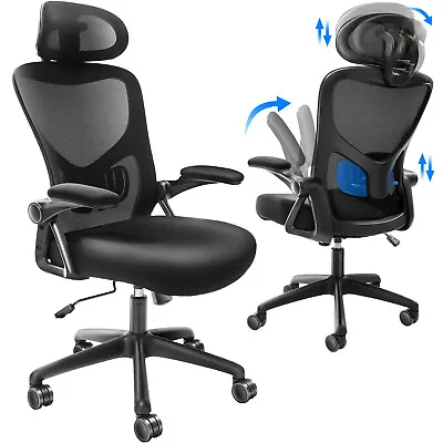 VEVOR Ergonomic Office Chair Mesh Office Chair Back Lumbar And Head Support • $86.99
