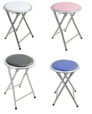£10.95 • Buy Folding Kids Chair Stool PVC Padded Seat Light Weight Kitchen Dinning 45 CM 