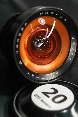 MIR 20 20MM 3.5 ANAMORPHIC BOKEH And FLARE Amber  Cine Mod Lens Canon EF Automat • $599