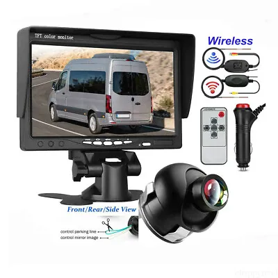 7  Monitor Wireless Front/Rear View Reversing Camera Night Vision Backup System • $49.89