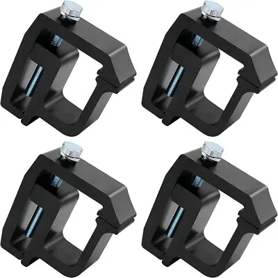 4 PCS Clamps Truck Caps Topper Camper Shell Mounting Heavy Duty Aluminum Black • $27.99