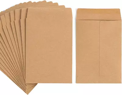 100 Pack Small Coin Envelopes Self-Adhesive Kraft Paper Seed Envelopes Mini Part • $22.17