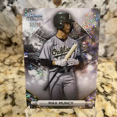 2023 Bowman Sterling 57/99 SP Mini Diamonds Max Muncy #BSP-84 Oakland A’s • $13