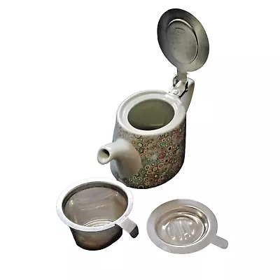 London Pottery Oval Filter Teapot 3 Cup 750 Ml Kfs Kaffe Fassett Design Britain • £7.99
