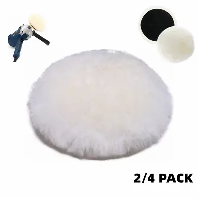 2/4 PACK 7 Inch Wool Buffing Pads Soft Car Buffer Backing Pads Polishing Wheels • $12.59