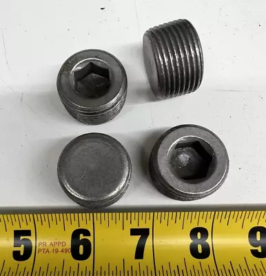 (Lot Of 4) 1  Countersunk Hex Plugs Steel NPT Connections Carbon Steel BSHCPG • $12.99