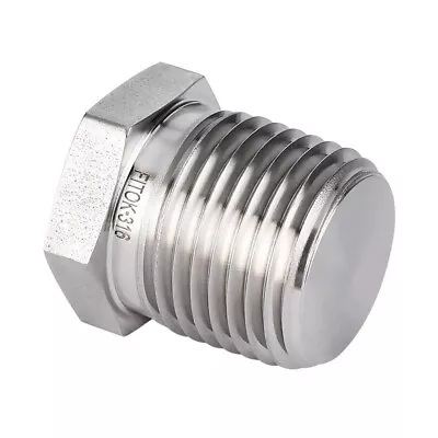 FITOK 316 SS Pipe Fitting Hex Head Plug 1/2'' Male NPT SS-PP-NS8 • $9.99