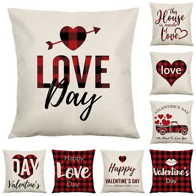 Valentine's Day Decor Cushion Cover Mr Mrs Wedding Decoration Lover Pillow Cases • £62.05