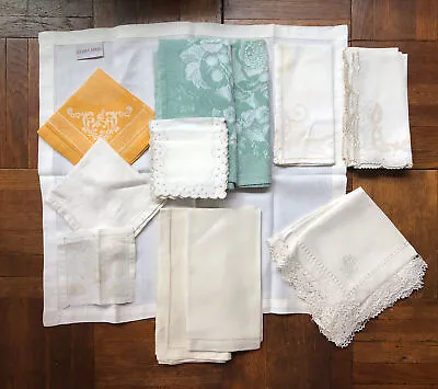 Napkins Cloth Lot Of 19 Embroidery Vintage Estate Finds • $18.99