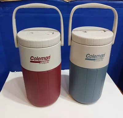 2 Vintage  Plastic  Coleman Polylite Cooler. 11 In. • $5.99