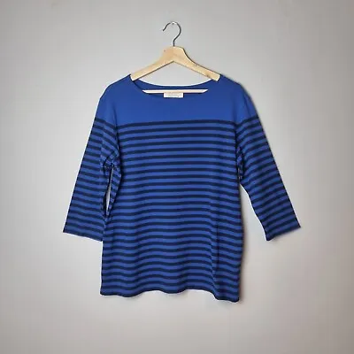 £16.99 • Buy Seasalt The Sailor Top Size 16 Blue Striped Organic Cotton