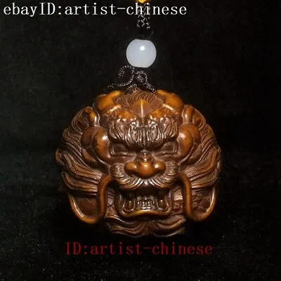 £21.59 • Buy Old Chinese Boxwood Hand Carved Loong Dragon Statue Netsuke Gift Collection 45mm