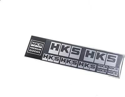 HKS 51007-AK231 Metal Logo Decal Sticker Sheet Brushed Silver Die-Cut JAPAN • $15