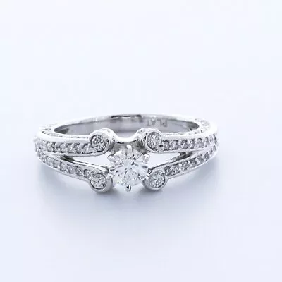 1.83ct F/SI1 Round Natural Diamonds 14kw Gold Vintage Style Side-Stone Ring • $2340.36