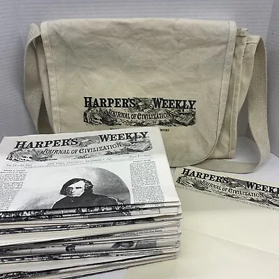 Harper's Weekly Journal Reproduction Civil War Era Tote Lot 55 Papers • $134.96