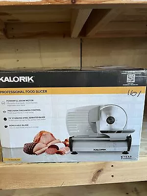 Kalorik -- 200 Watts Professional Food Slicer -- Silver -- AS 45493 S • $59.99