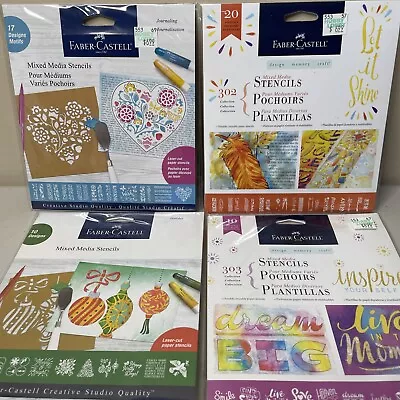 Lot Of 4 Packages Faber Castell Mixed Media Stencils • $11.25