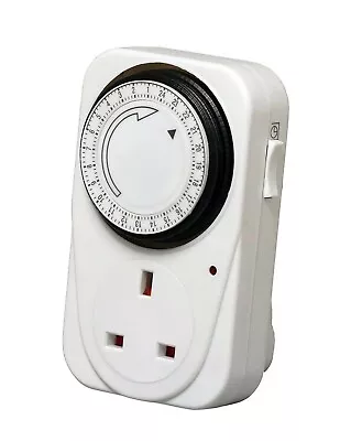 £8.90 • Buy 7 Day Mains Plug In Timer Switch Mechanical Electric Socket UK 3 Pin Adapter