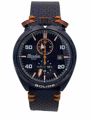 Watch Mondia Bolide Chrono 1 25/32in Steel PVD Mi789KO/350 On Sale New • $197.10