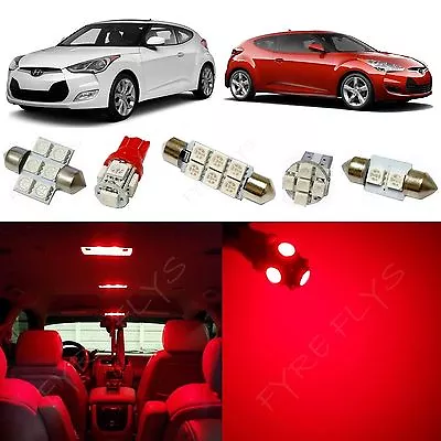 8x Red LED Lights Interior Package Kit For 2012-2017 Hyundai Veloster YV1R • $12.79