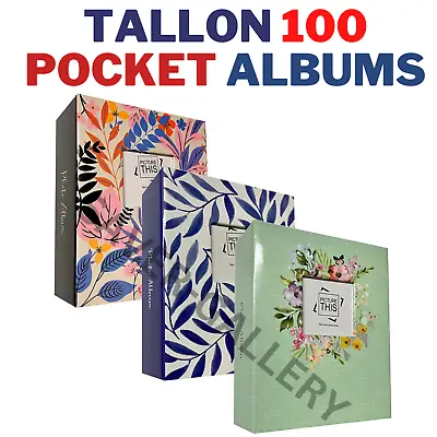 Tallon Photo Album 100 Pocket 6x 4 Slip In Albums Designer Holds 100 Photos Gift • £5.99