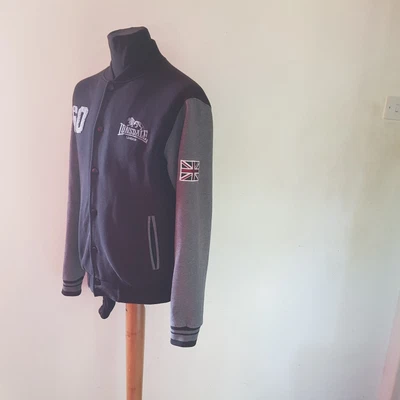 £10 • Buy Lonsdale London Men's College Jacket Bomber Varsity Fleece Lined Coat L