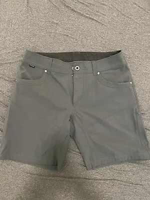 $40 • Buy Kuhl Silencer Shorts Mens Size 33 Grey 8 Inch Inseam Hiking Stretch $80 Retail