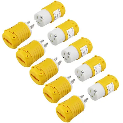 $24.99 • Buy BISupply Electrical Plug Replacement - 125V 15 Amp Female And Male Plug End 5pk
