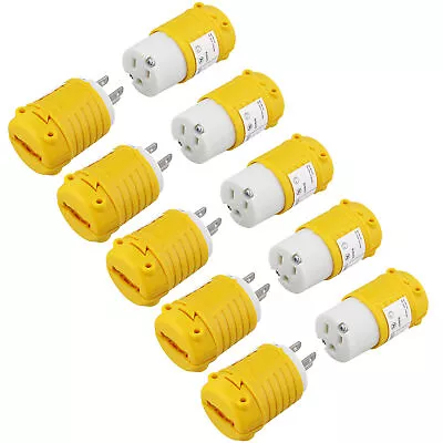 $24.99 • Buy BISupply Electrical Plug Replacement - 125V 15 Amp Female And Male Plug End 5pk