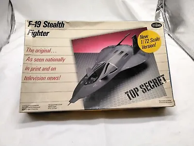 Testors F-19 Stealth Fighter Airplane Kit Model #575 1/72 Scale OPEN BOX • $31.45