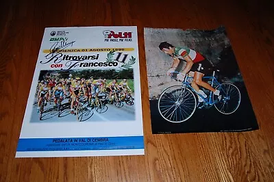 Vintage 1980 Francesco Moser Giro D'Italia Ritrovarsi Bike Race Posters Signed? • $24.99