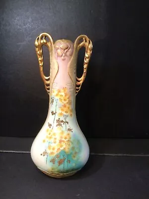 Antique Turn Teplitz RStK Bohemian Paul Dachsel Tall Vase 14” • $600