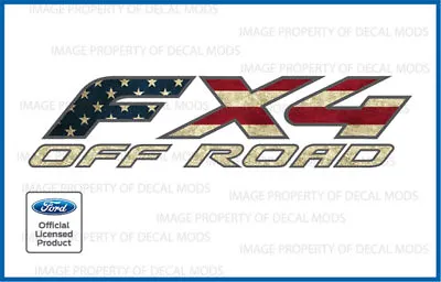 2: 1997 - 2010 Ford F250 FX4 Off Road Decals Stickers American Flag Worn FWFLAG • $23.96