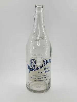 Vintage Virginia Dare Clear Soda Bottle Distro Washington Bev Worcester MA • $15