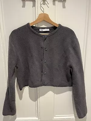 Cropped Grey Zara Cardigan Size S • £8