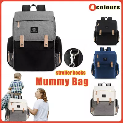 2022 GENUINE LAND Multifunctional Baby Diaper Backpack Changing Bag Nappy Mummy • $35.23