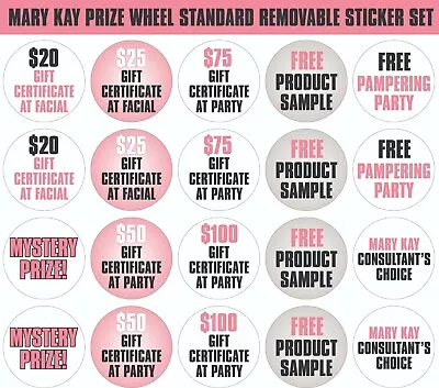 Mary Kay Stickers For Mary Kay Prize Wheel 16 Wedge Design For 24  Prize Wheel • $28.80