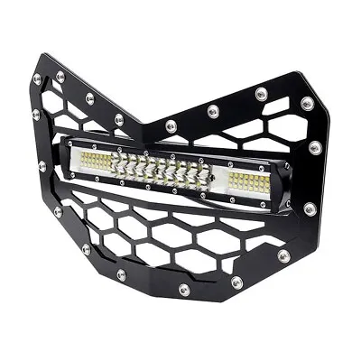 UTV ATV Front Bumper Mesh Grill LED Light Bar Can Am Maverick X3 2017-2022 • $66.49