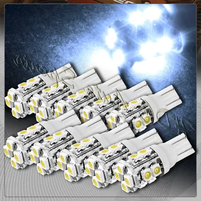 10x 12 SMD T10 194 12v Interior Instrument Panel Gauge Replacement Bulbs - White • $5.99