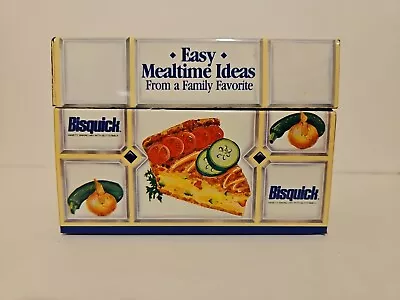 Vintage Bisquick Betty Crocker Metal Recipe Box With Recipe And Catergory Cards • $35