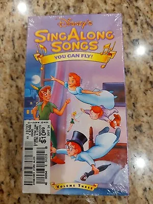 $35 • Buy Disney's Sing Along Songs Peter Pan: You Can Fly VHS Volume 3 New Sealed HTF