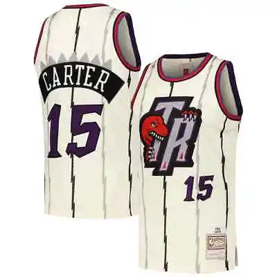 Vince Carter Toronto Raptors Mitchell & Ness Chainstitch Swingman Jersey - Cream • $100