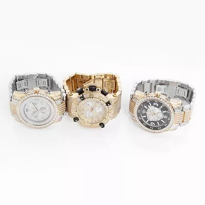 3 HUGE OVERSIZE BLING Watches 1 KC Diamond Watch & 2 Xquissite W/Synthetic Stone • $215.50