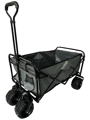 £89.95 • Buy Big Wheel Folding Pull Along Festival Trolley Cart Garden Camping Beach Wagon