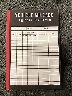Mileage Log Book For Taxes : Vehicle Mileage Gas And Parking Expense Log... • $5.99