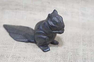 Rustic Cast Iron Squirrel Home Garden Door Stopper Stop Wedge Key Safe Hide Box • $18.99