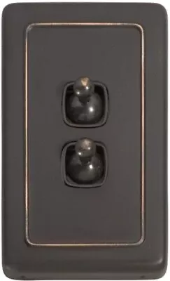 SWITCH-DECO WALL-2 GANG-ANTIQUE COPPER-period Renovation Vintage Heritage • $82