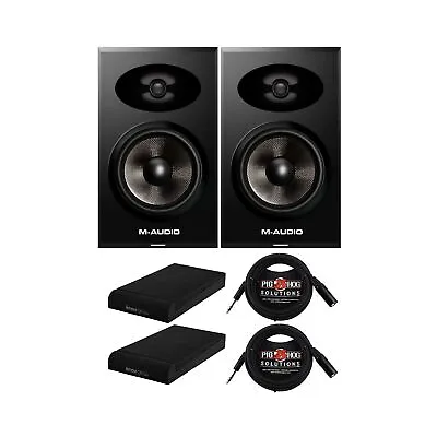 M Audio BX8 Graphite 8 Inch Active Studio Monitor Pair With Cables Bundle • $279