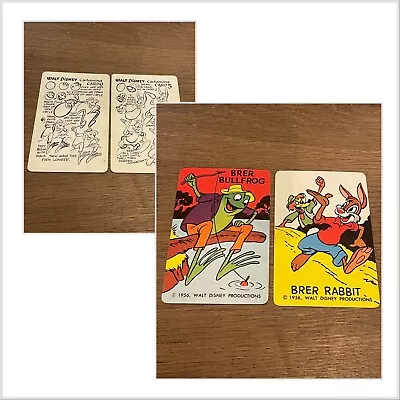 Vintage 1956 Walt Disney Brer Rabbit & Bullfrog Cartooning Cards Extremely Rare • $150