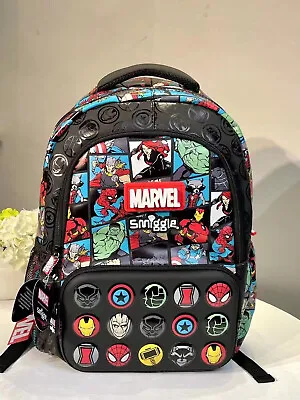 NEW Smiggle Marvel Hero School Bag Classic Backpack School Bags For Boy's • £47.99